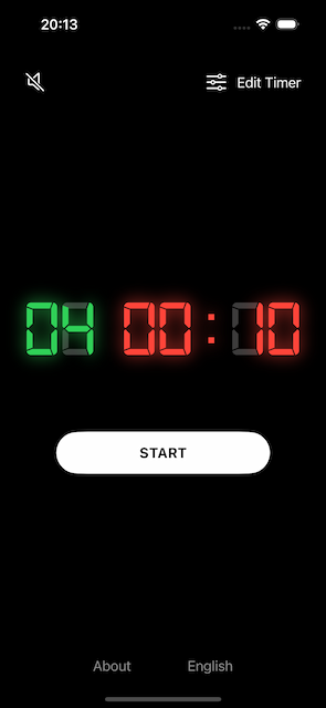 The Box Timer app - How to set a timer that counts down step 2