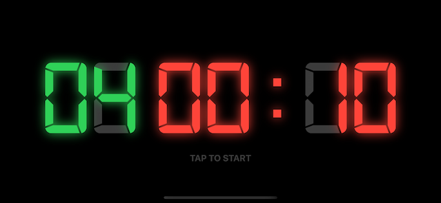 The Box Timer app - How to display the large timer step 4